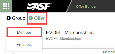 Adding a new Member Offer